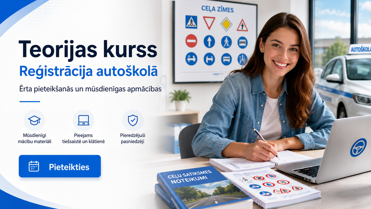 Teorijas kurss + reģistrācija